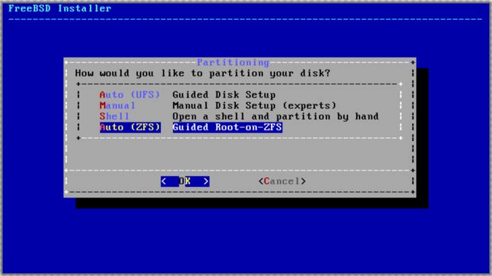 FreeBSD partition selection FreeBSD partition selection