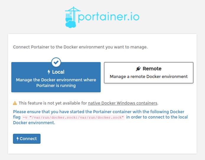 Portainer Connection Type Portainer Connection Type