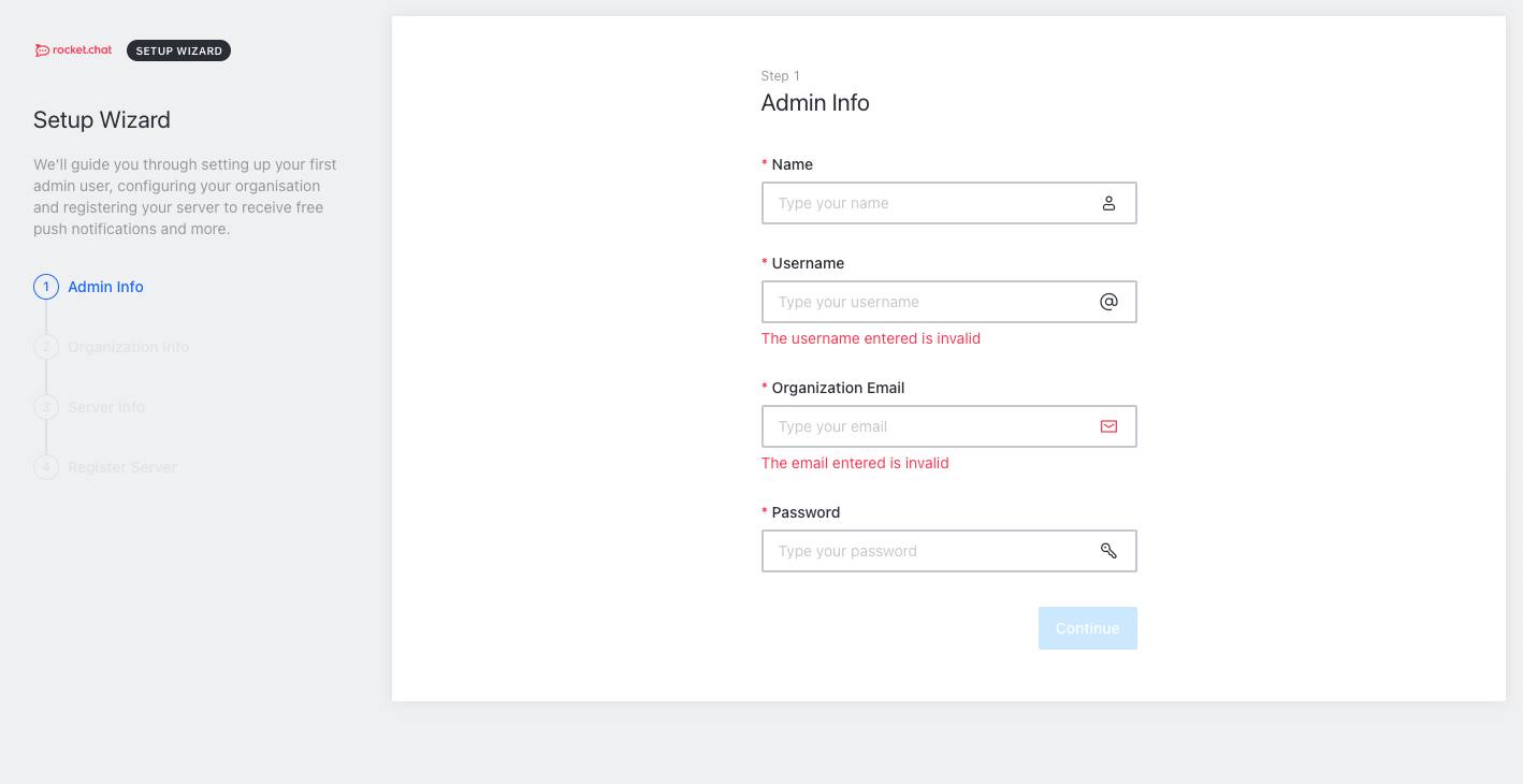 Rocket.Chat Step 1 Rocket.Chat Step 1
