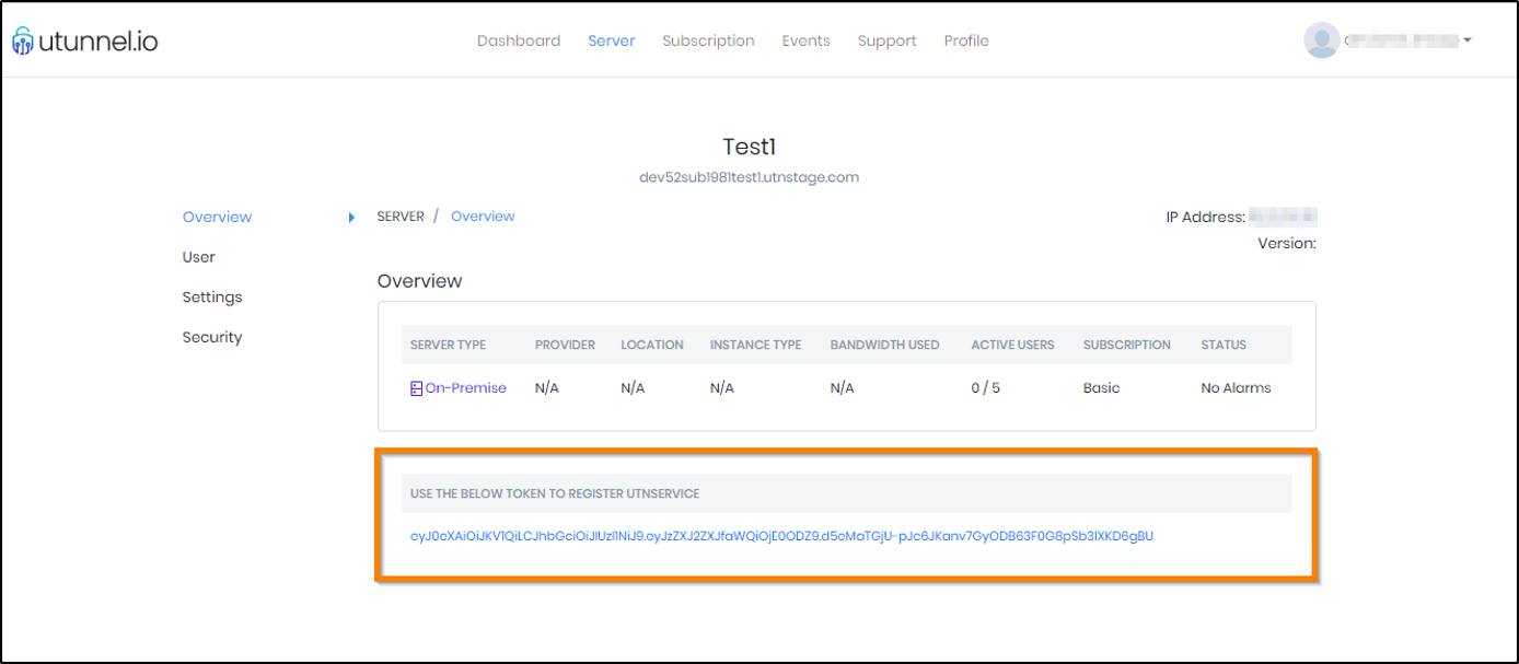UTunnel Dashboard setup UTunnel Dashboard setup